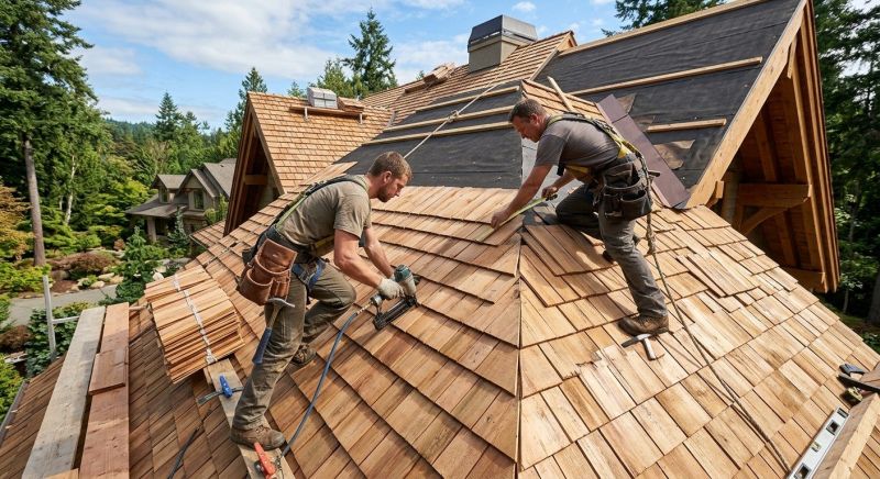 Cedar Shake Roof Construction in Nederland, CO
