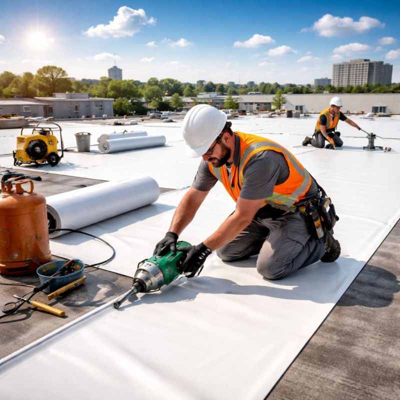 Single Ply Roof Installation in Arvada, CO