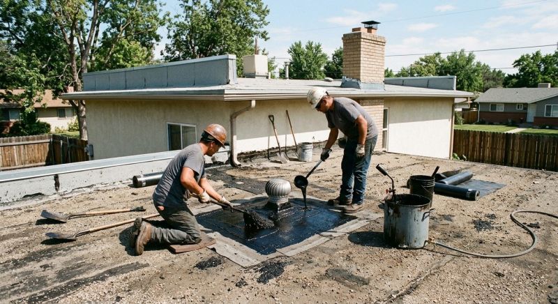 Flat Roof Tar Repair
