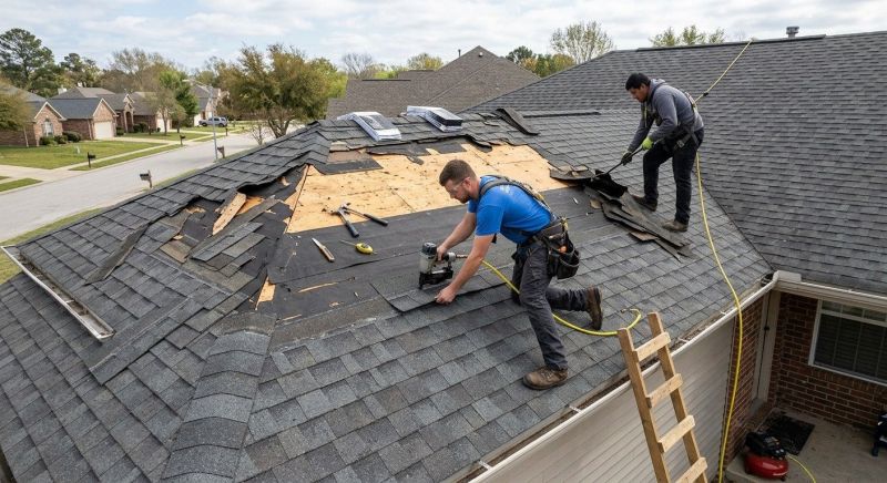 Damaged Roof Replacement in Lafayette, CO